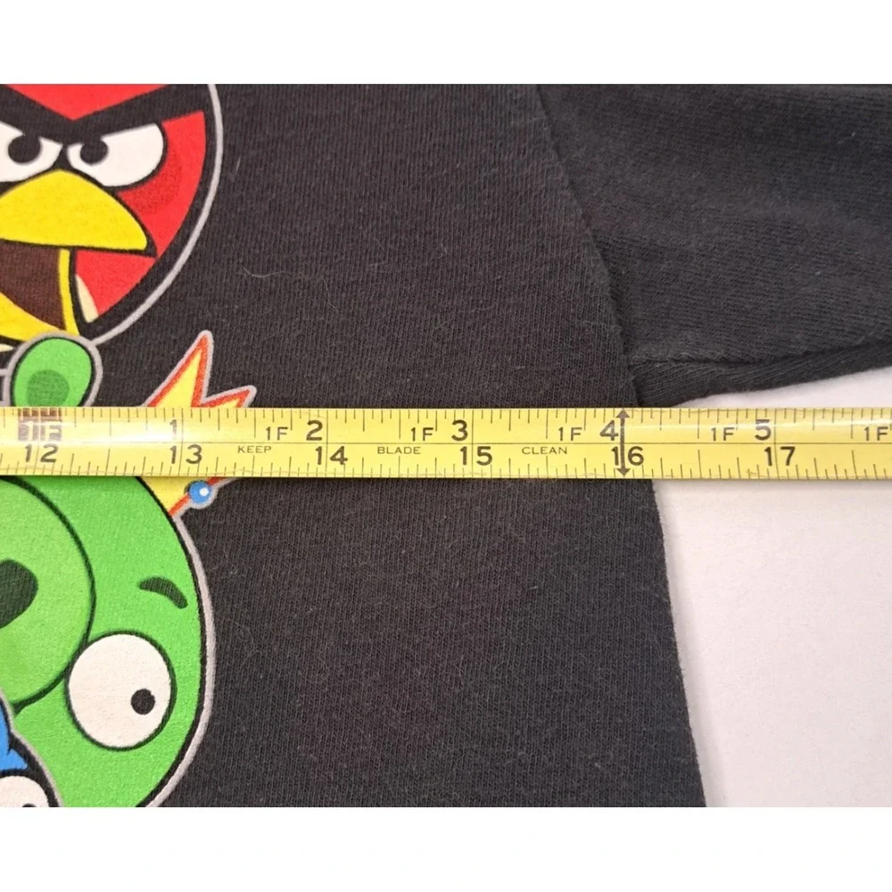 2011 Angry‎ Birds Short Sleeve T-shirt Boys Size M 10/12 Retro 100% Cotton